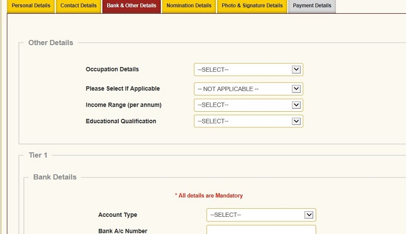 How to open NPS account online using Aadhaar card bank account