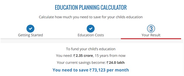 BigDecisions Education planning calculator